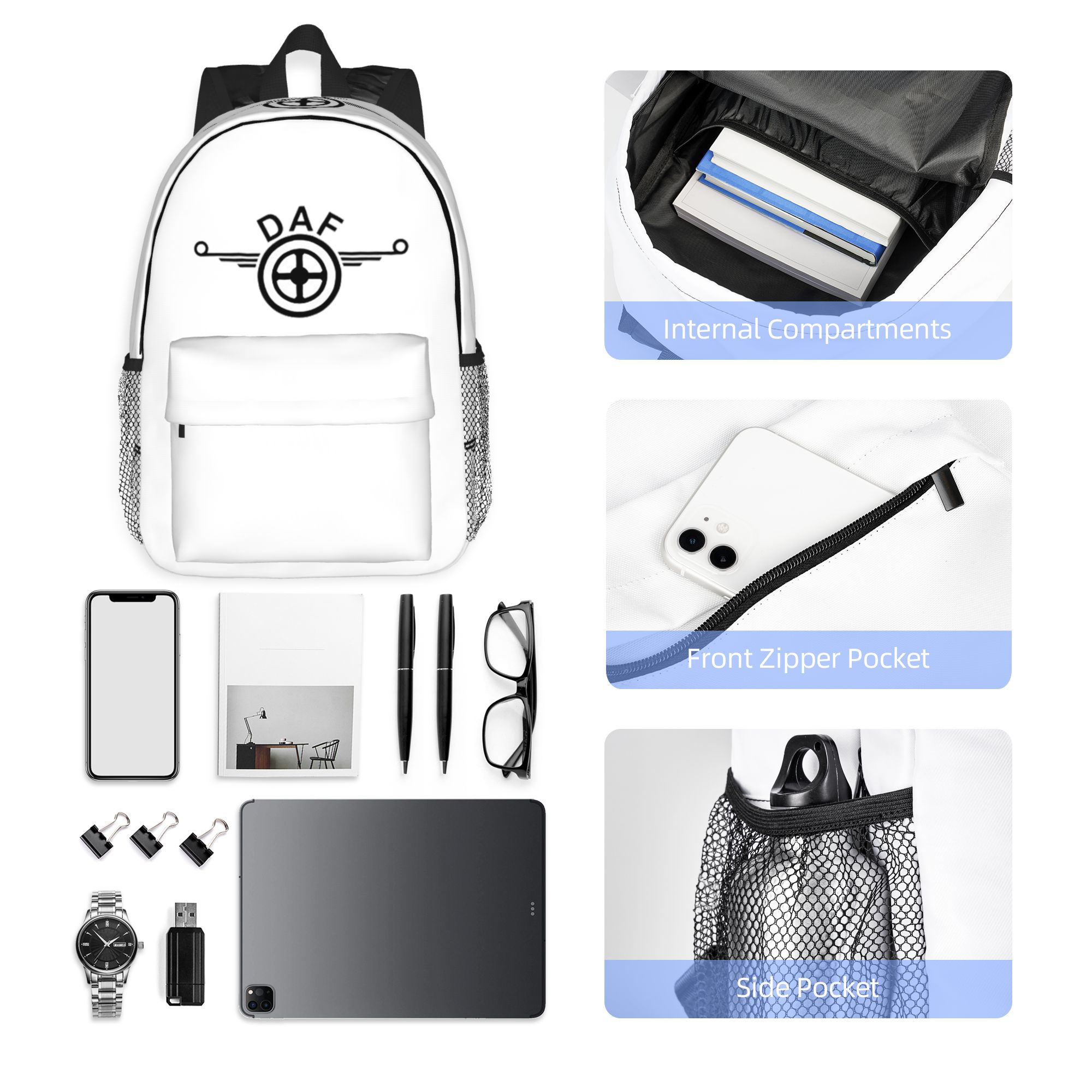 Women Bags Vector - ダフトラックロゴベクターデザインバックパックホットセールデイパック大容量男の子女の子ブックバッグショルダーバッグ男性女性用スクールバッグ