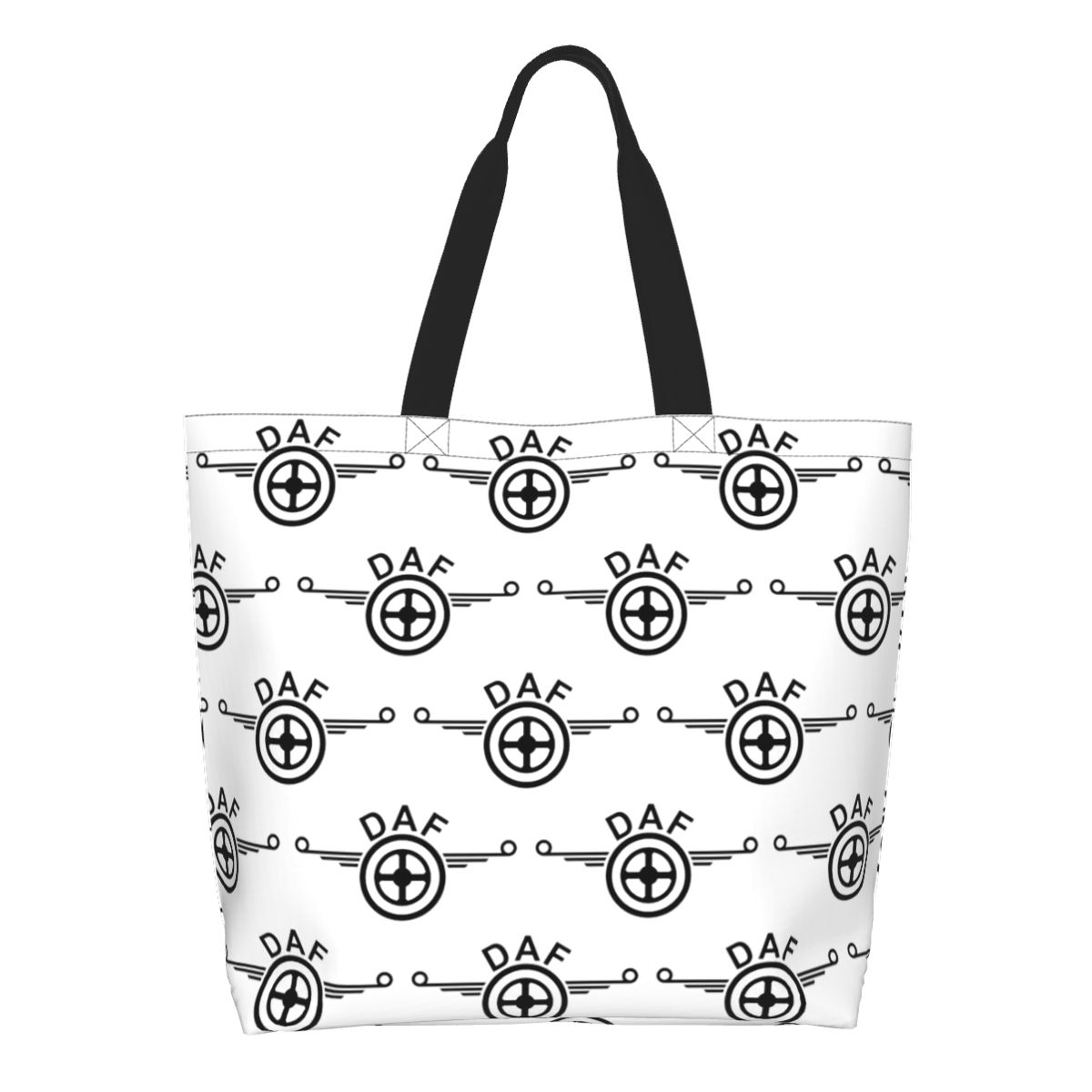 Women Bags Vector - Daf トラックロゴベクターデザインショッピングトートバッグキャンバス大容量ショルダーバッグショッパー食料品ハンドバッグ女性用