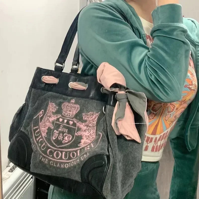 Women'S Vegan Bags - 2026 Y2K 女性ヴィンテージレトロシックな刺繍ハンドバッグレディース大容量トートバッグガールショッピングショルダーバッグ女性の財布