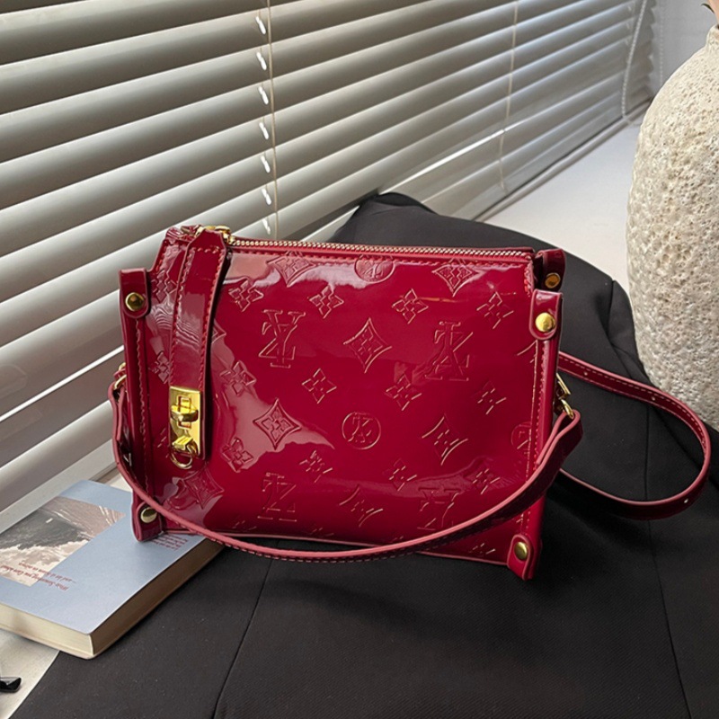 Women'S Bags New Collection - クラシックデザインコレクション2026新モデル高級漆塗りレザーボックスバッグ - 多用途ファッションハンドバッグ（男女兼用）- 应当