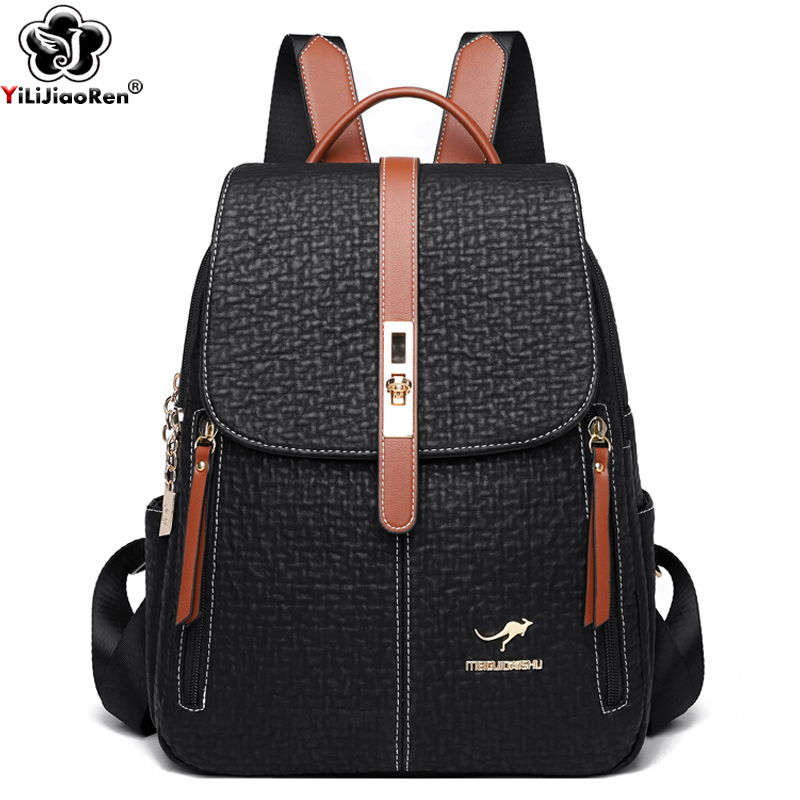 Mini Backpack Women - ファッションバックパック女性の高品質レザー Bagpack 女性のためのリュックサック大容量スクールバッグ女性旅行バッグ Mochilas