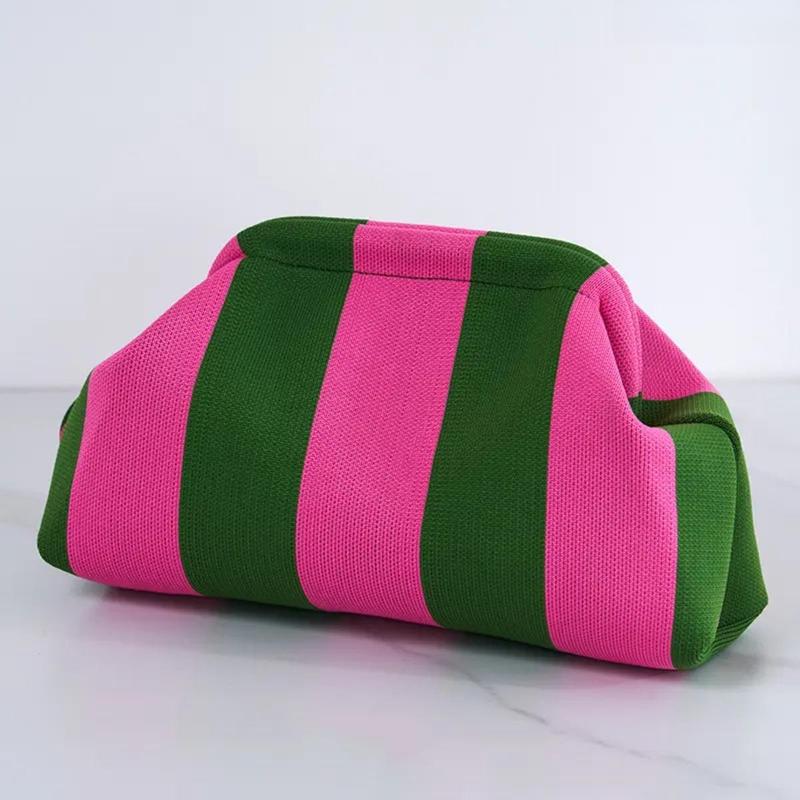 Women Bags And Purses - 女性用クロシェクラッチバッグ – 軽量織り雲＆餃子デザインのリブ編みファッションバッグ、女性へのギフト、ハンドバッグ