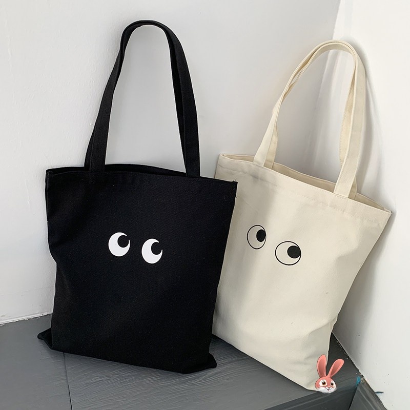 Women'S Bags New Collection - 大容量キャンバストートバッグ、女性向けカートゥーン柄ハンドル付きショルダーバッグ、シンプルで芸術的なスタイル、2026年夏新作コレクション