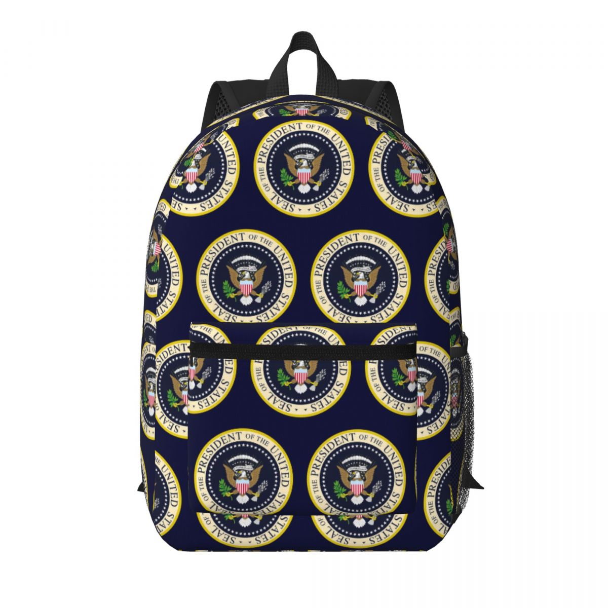 Women Bags Usa - 米国大統領のシール付きバックパック、スクールバッグ、ハイキング、旅行用デイパック、男性用、女性用、ブックバッグ、ショルダーバッグ