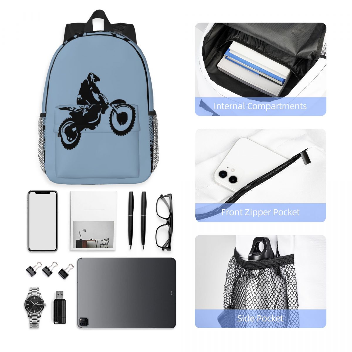 Women Bags Vector - Moto X ダートバイク モノトーン ベクター アート