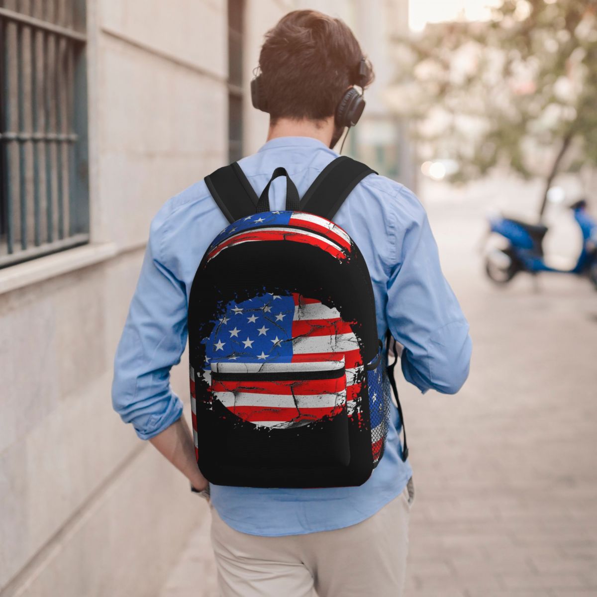 Women Bags Usa - 米国アメリカアメリカ国旗バックパック男の子女の子ブックバッグ子供スクールバッグコンピュータショルダーバッグ男性女性用