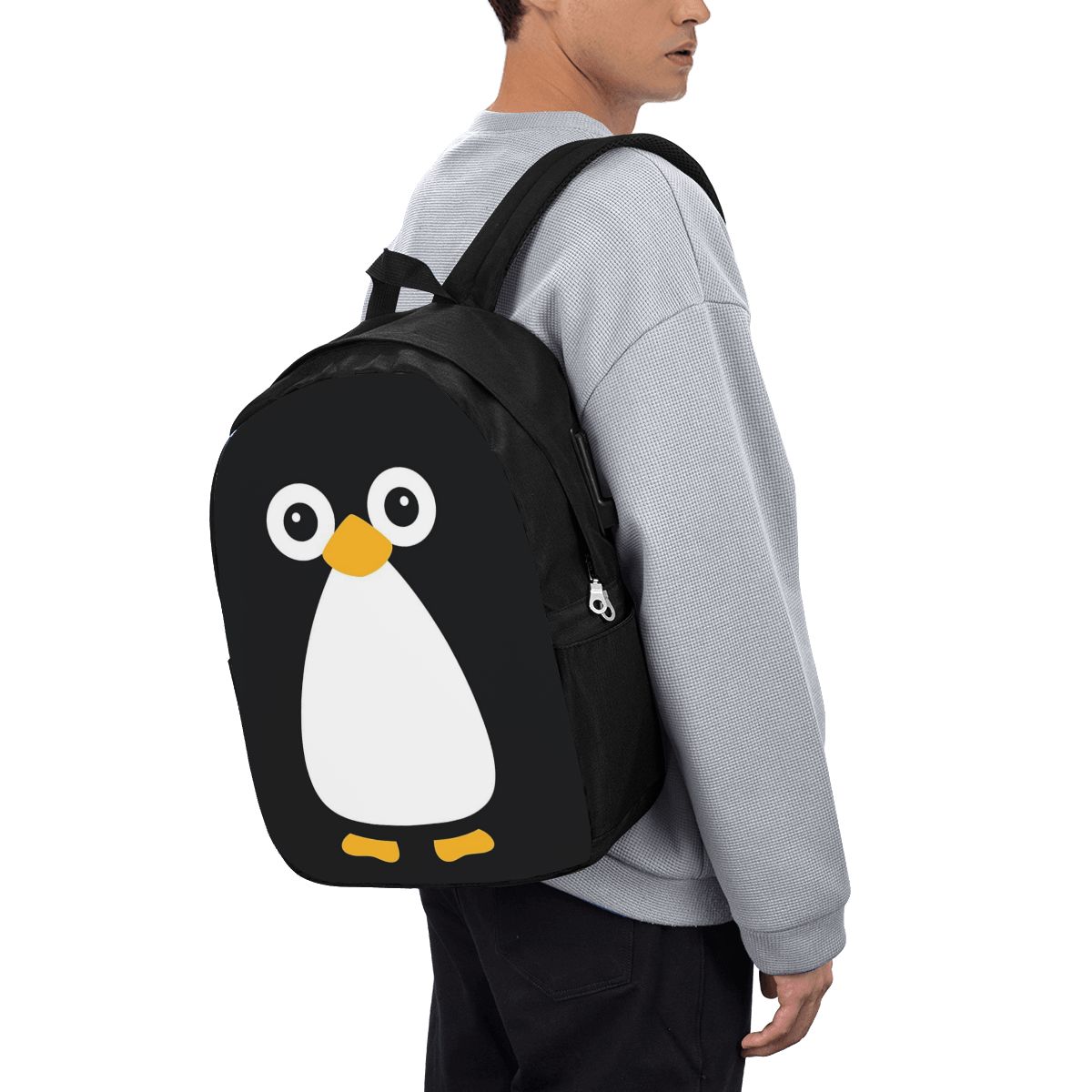 Womens Backpack - かわいいベクターペンギンバックパック旅行ノートブックバッグコンピュータ大学生スクールバッグラップトップショルダーバッグ男性女性用