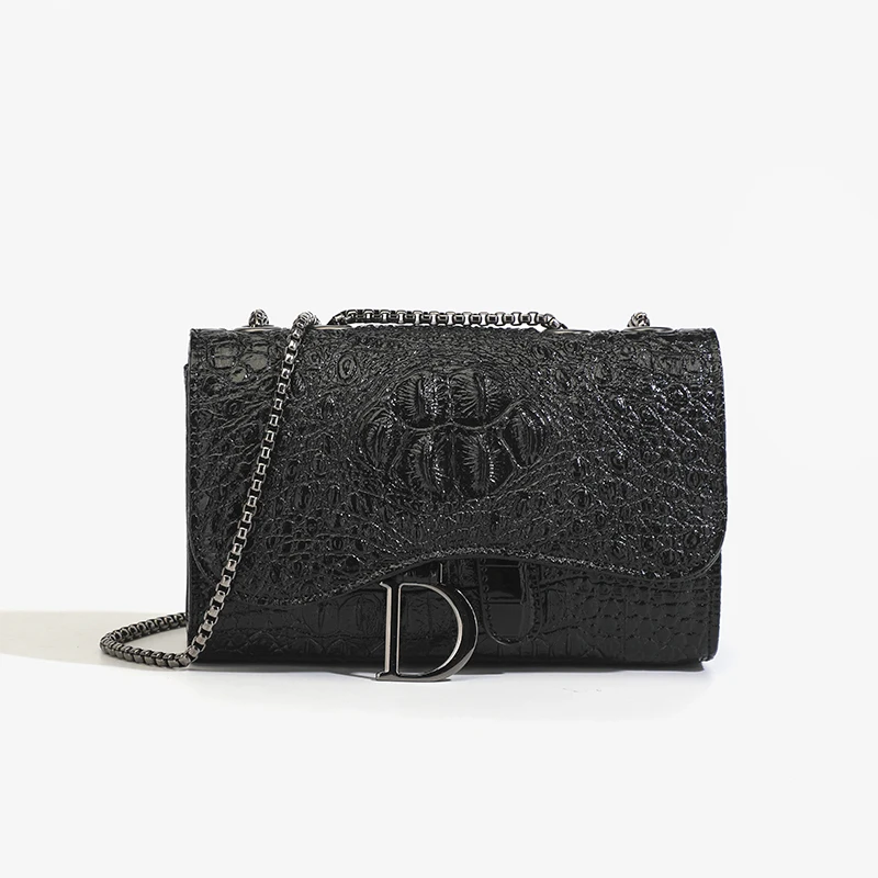 Women Bags Coach - ファッションレディース クロコ柄 スパンコールチェーン クロスボディバッグ Dバックル ショルダーメッセンジャーハンドバッグ
