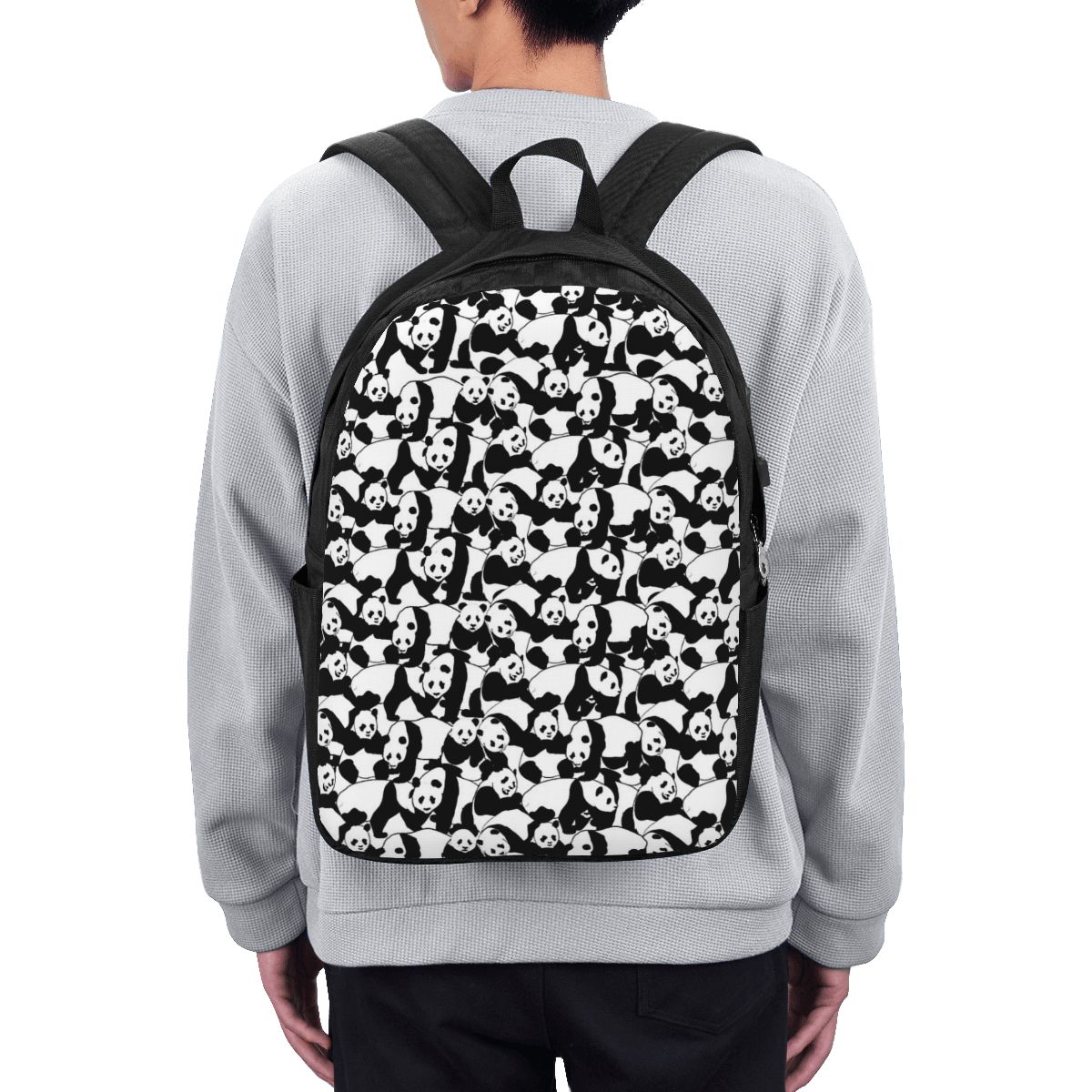 Womens Backpack - パンダ柄バックパック旅行ノートブックバッグコンピュータ大学生スクールバッグラップトップショルダーバッグ男性女性用