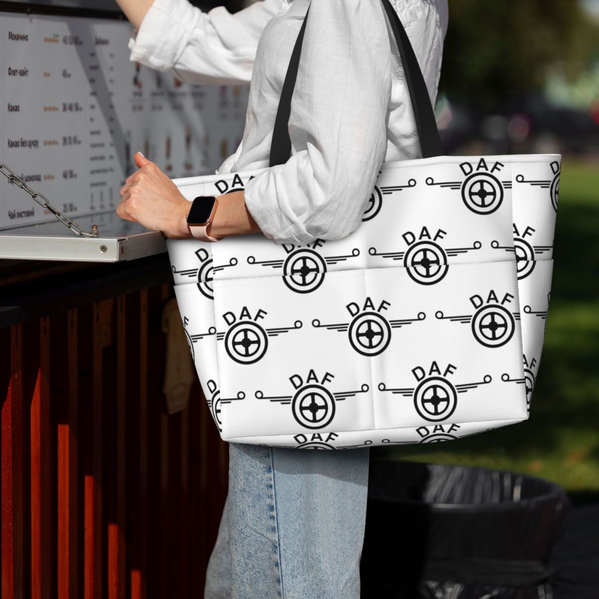 Women Bags Vector - Daf トラックロゴベクターデザインビーチトートバッグスポーツジムヨガダッフルラージトートバッグ女性トラベルバッグフィットネスバッグ