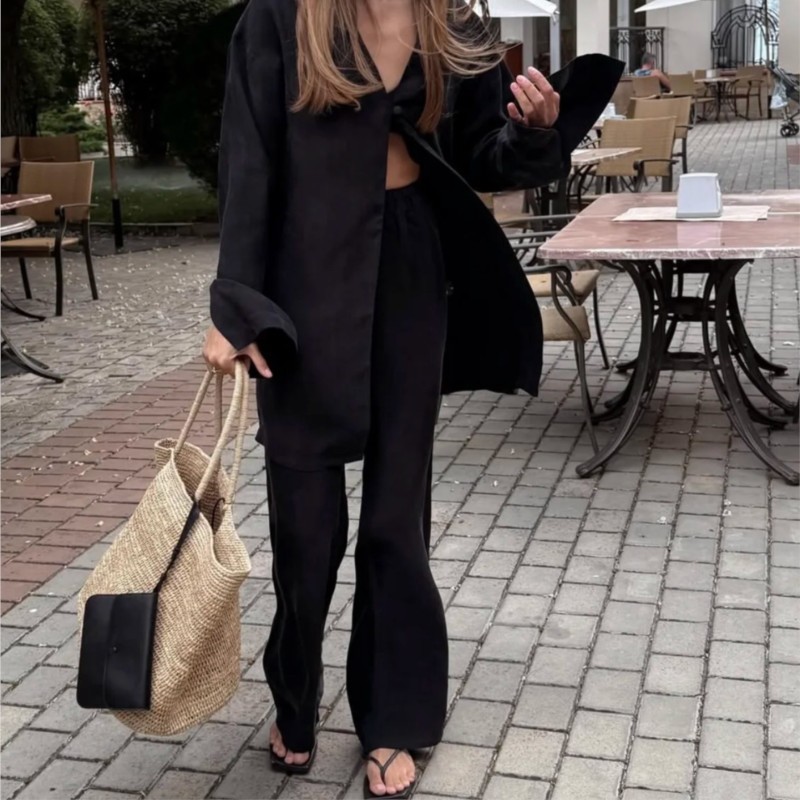 手作りの天然ラフィア製トートバッグ、ラムレザーポーチ付き、夏 - Women'S Raffia Bags のレビューと価格