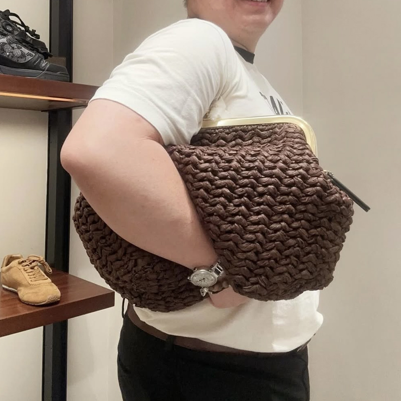手織りキスロックフレームショルダーラフィアビーチバッグ女性用 - Women'S Raffia Bags のレビューと価格