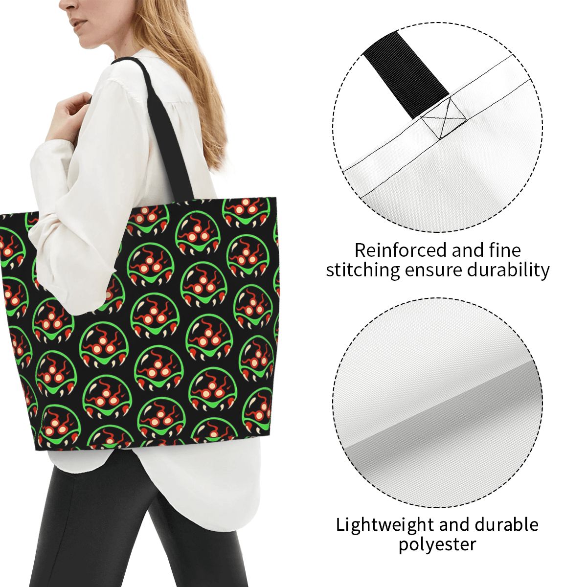 メトロイド ベクター ショッピング トートバッグ キャンバス - Women Bags Vector のレビューと価格