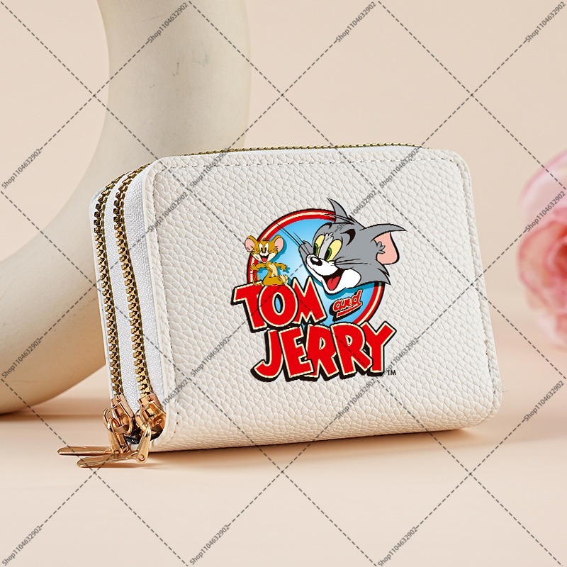 トムとジェリーかわいいカードホルダー財布漫画アニメ柄プリント - Women Bags And Purses のレビューと価格