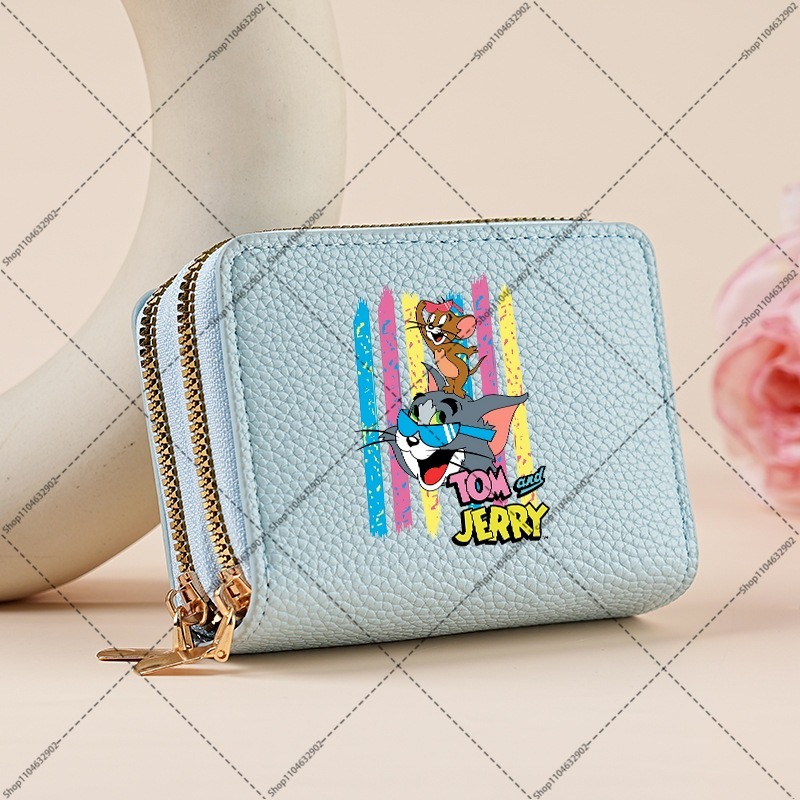 トムとジェリーかわいいカードホルダー財布漫画アニメ柄プリント - Women Bags And Purses のレビューと価格