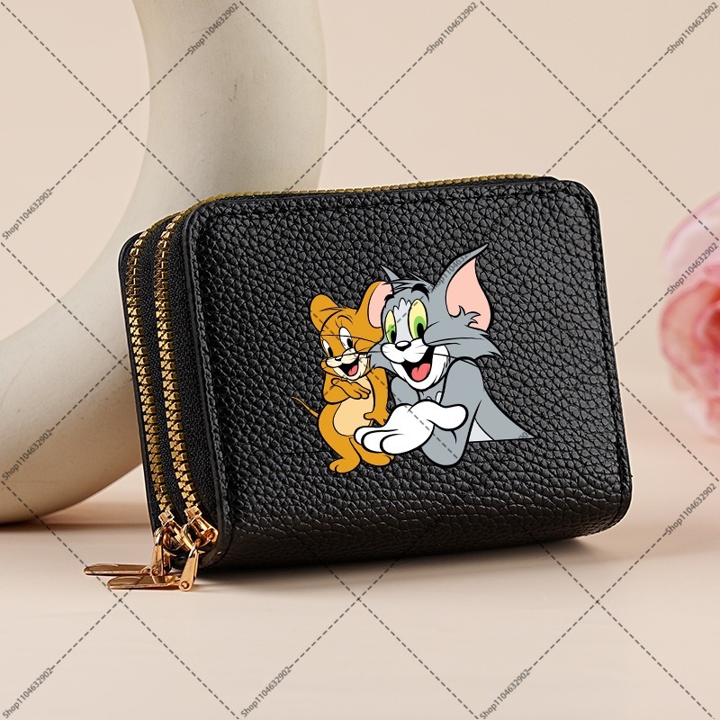 トムとジェリーかわいいカードホルダー財布漫画アニメ柄プリント - Women Bags And Purses のレビューと価格
