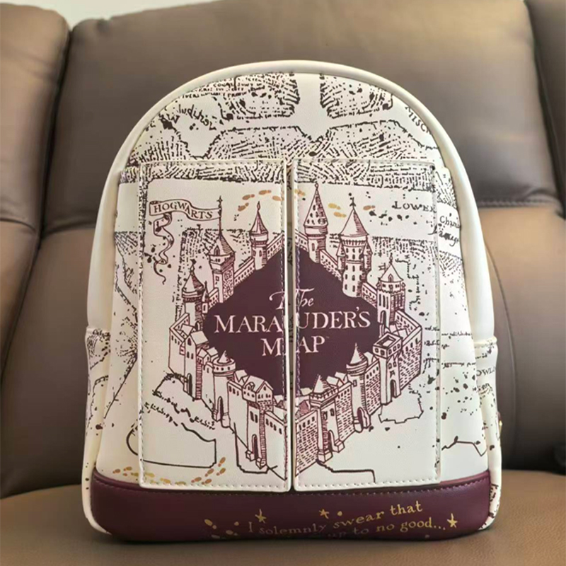 ハリー・ポッター地図柄プリントコスプレ女性用ダブルストラップ - Mini Backpack Women のレビューと価格