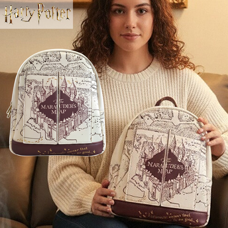 ハリー・ポッター地図柄プリントコスプレ女性用ダブルストラップ - Mini Backpack Women のレビューと価格