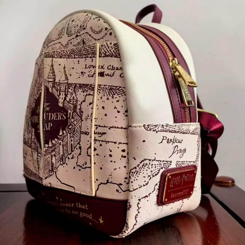 ハリー・ポッター地図柄プリントコスプレ女性用ダブルストラップ - Mini Backpack Women のレビューと価格