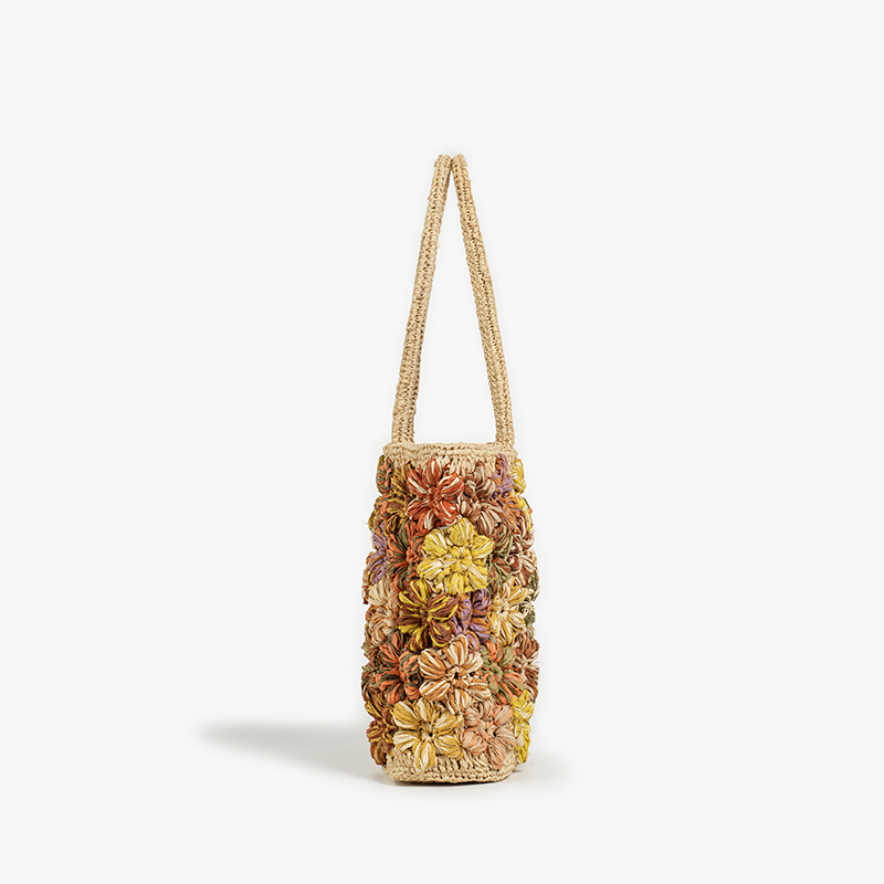 BEAUTODAY トートバッグ女性ラフィア混合色織り正方形 - Women'S Raffia Bags のレビューと価格