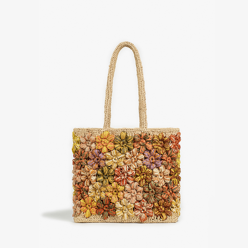 BEAUTODAY トートバッグ女性ラフィア混合色織り正方形 - Women'S Raffia Bags のレビューと価格