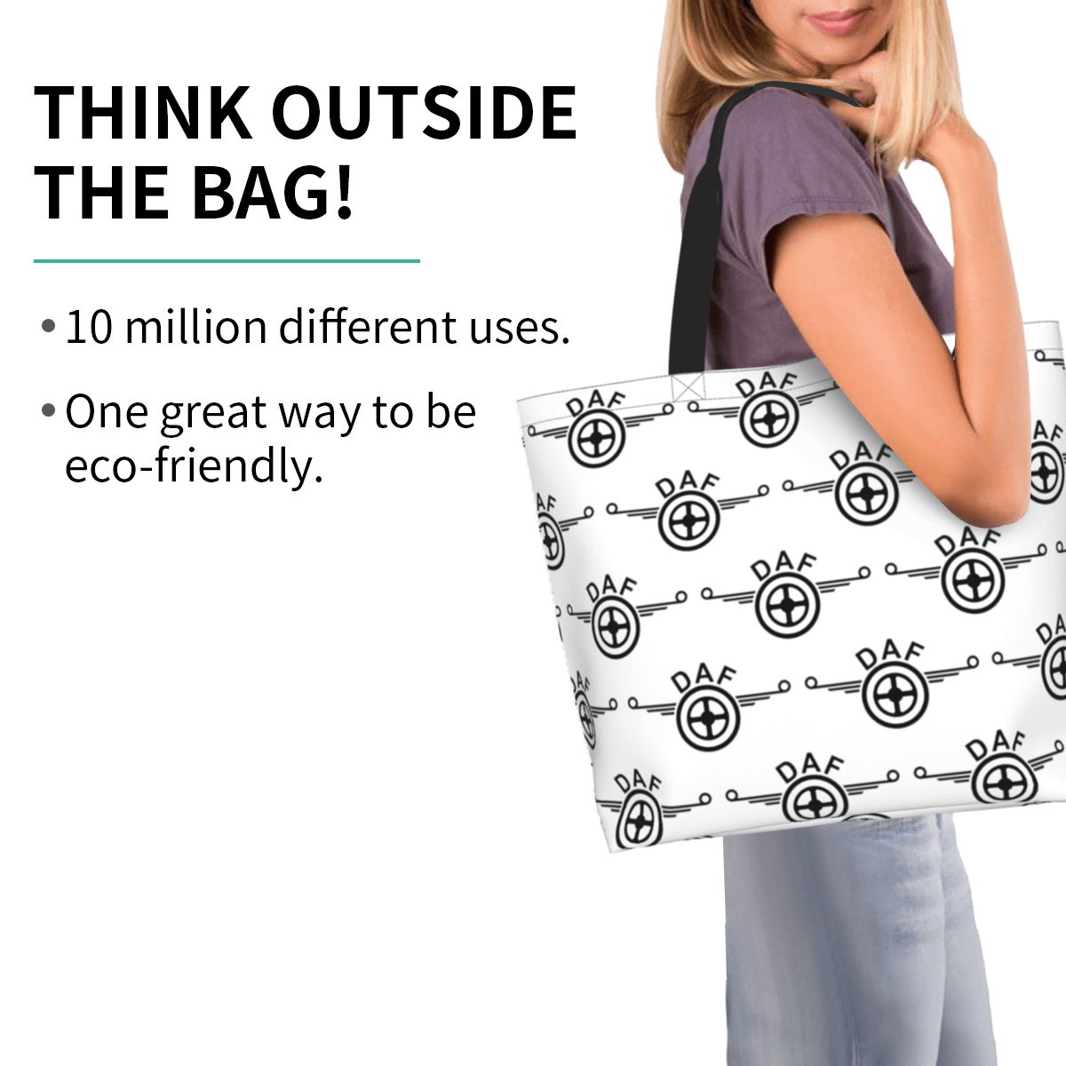 Daf トラックロゴベクターデザインショッピングトートバッグ - Women Bags Vector のレビューと価格