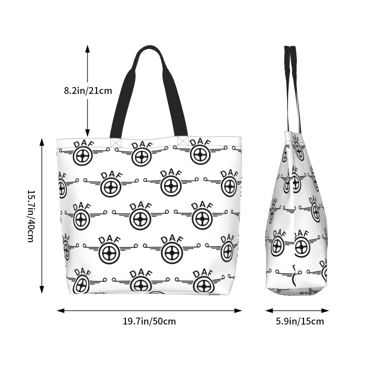 Daf トラックロゴベクターデザインショッピングトートバッグ - Women Bags Vector のレビューと価格