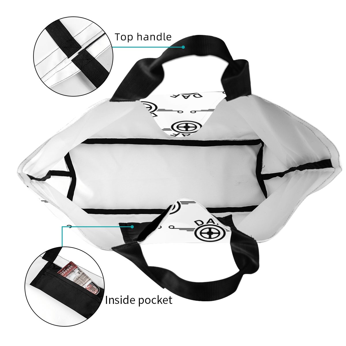 Daf トラックロゴベクターデザインショッピングトートバッグ - Women Bags Vector のレビューと価格