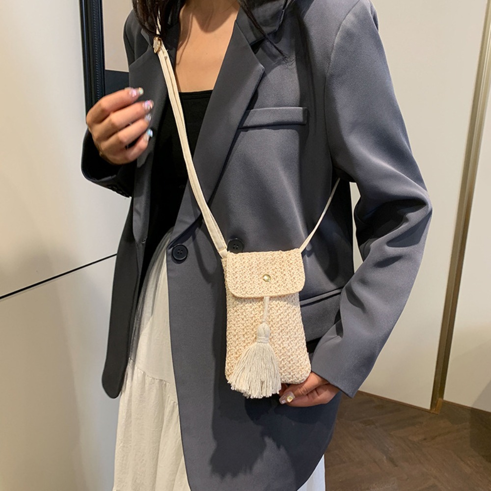 ビーチサイド携帯電話バッグとコインタッセル織り女性用ミニショ - Women'S Bags Very のレビューと価格