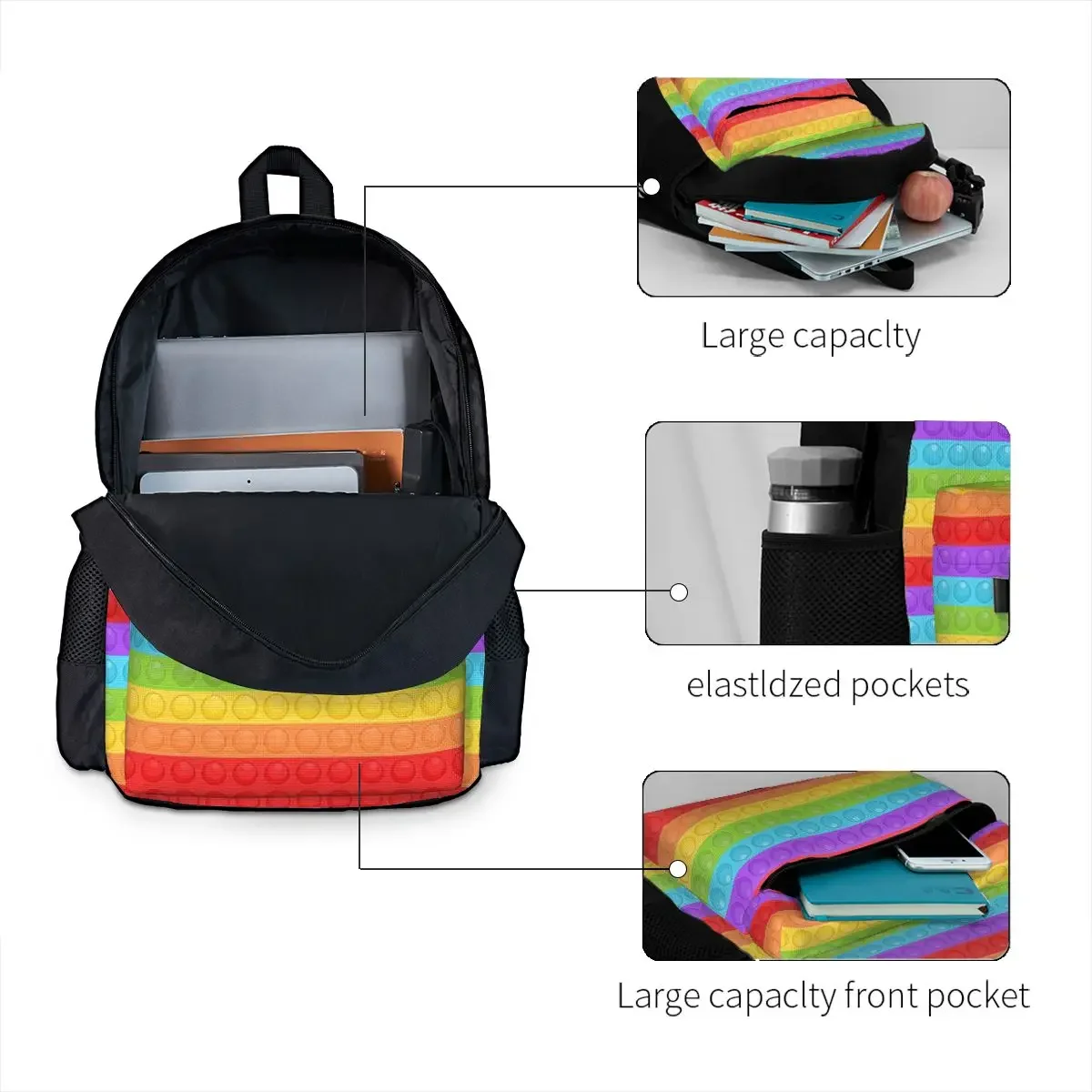 プレミアムベクターポップイットシームレスパターンバックパック - Women Bags Vector のレビューと価格