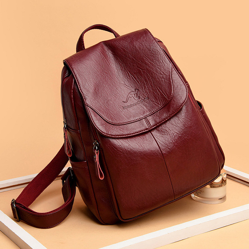 ヴィンテージ風ソフトレザーバックパック 女性用 9色展開 カ - Mini Backpack Women のレビューと価格