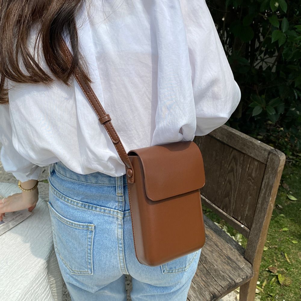 PU レザーフラップクロスボディバッグシンプルな固体大容量女 - Women Bags And Purses のレビューと価格