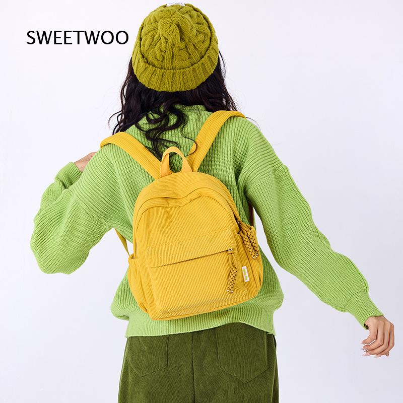 2026 マスタードイエロー コーデュロイ ミニバックパック - Mini Backpack Women のレビューと価格