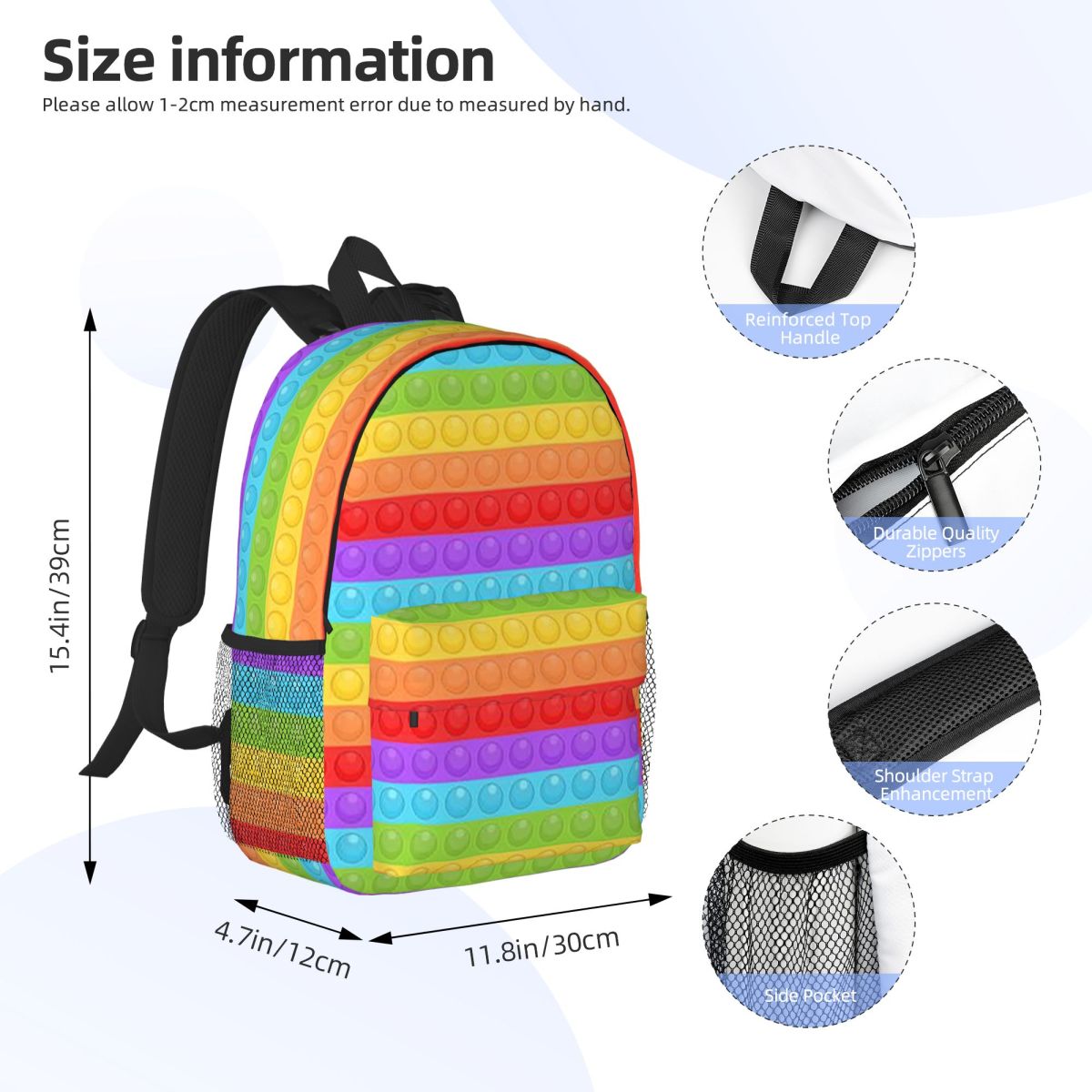 プレミアムベクトルポップイットシームレスパターンバックパック - Women Bags Vector のレビューと価格