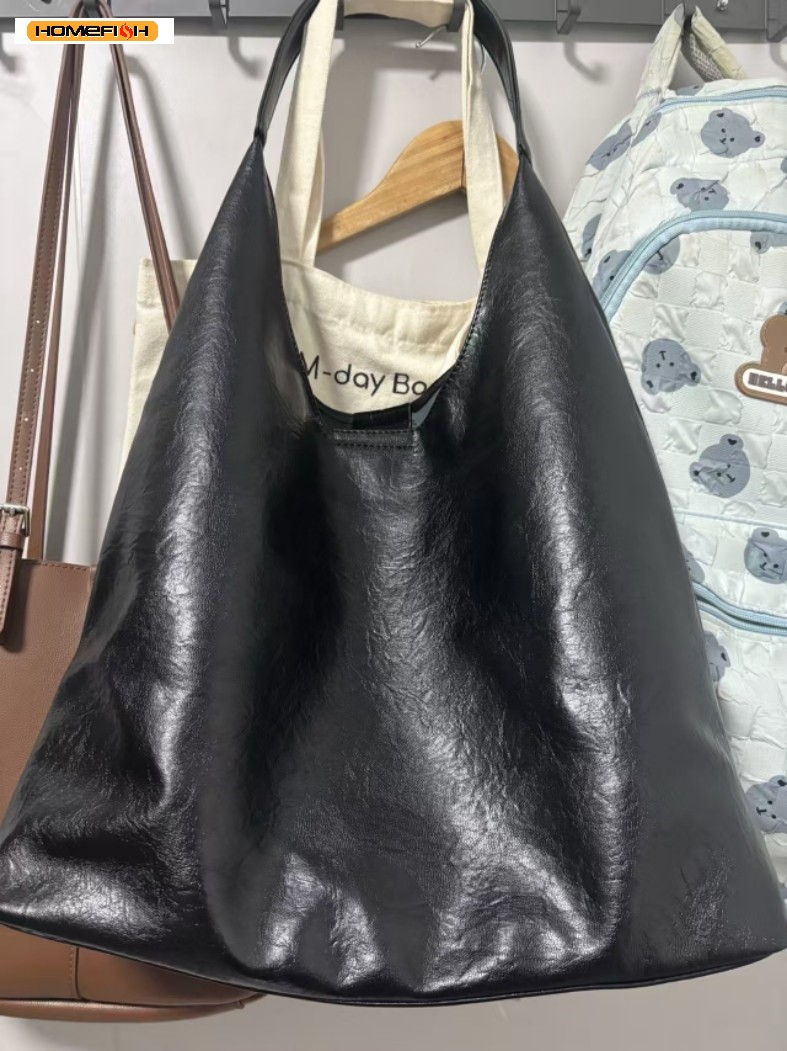 レトロシンプルな大型レディーストートショルダーバッグ 202 - Women'S Vegan Bags のレビューと価格