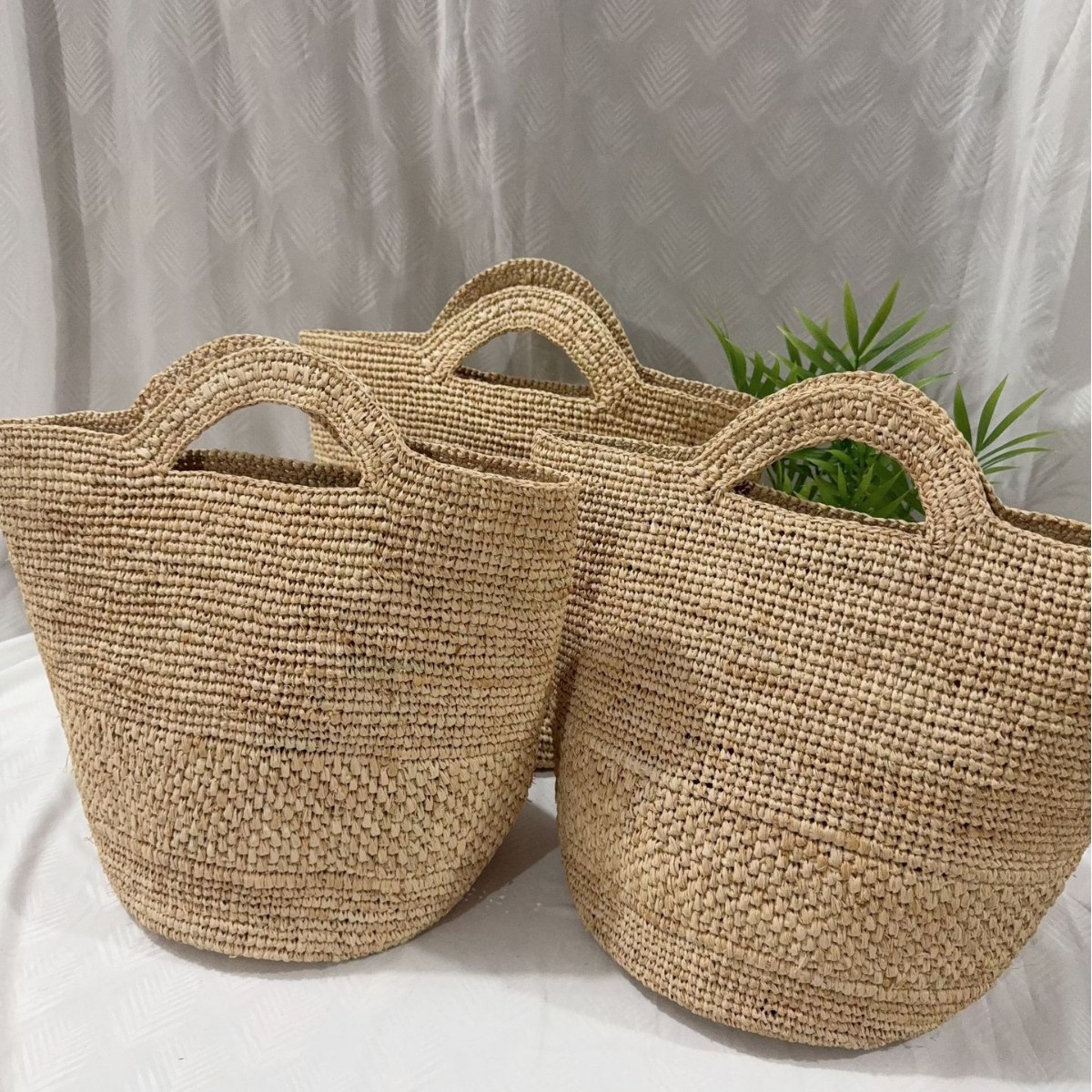 ボヘミアンラフィアストローバッグ手作り織りバケットバッグ女性 - Women'S Raffia Bags のレビューと価格