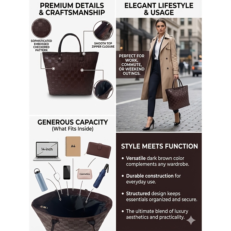 ライトラグジュアリー ディープブラウン キルティング柄 レデ - Women'S Vegan Bags のレビューと価格