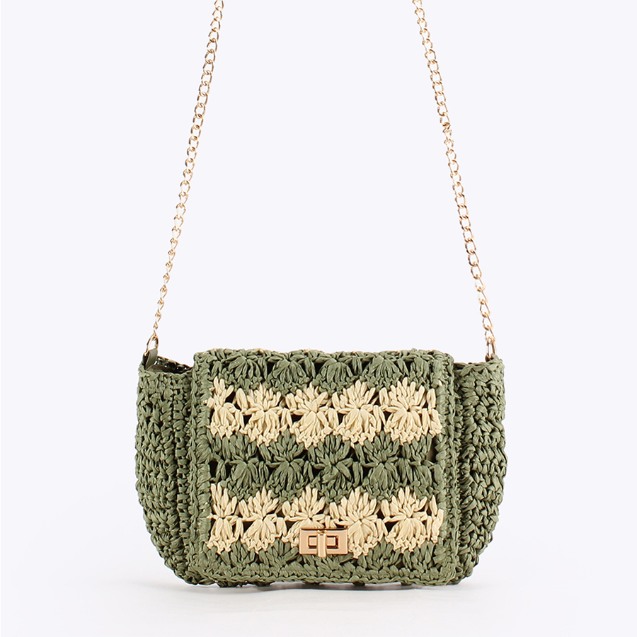 女性用ストロークロスボディバッグ 夏用パッチワーク織りショル - Women'S Raffia Bags のレビューと価格