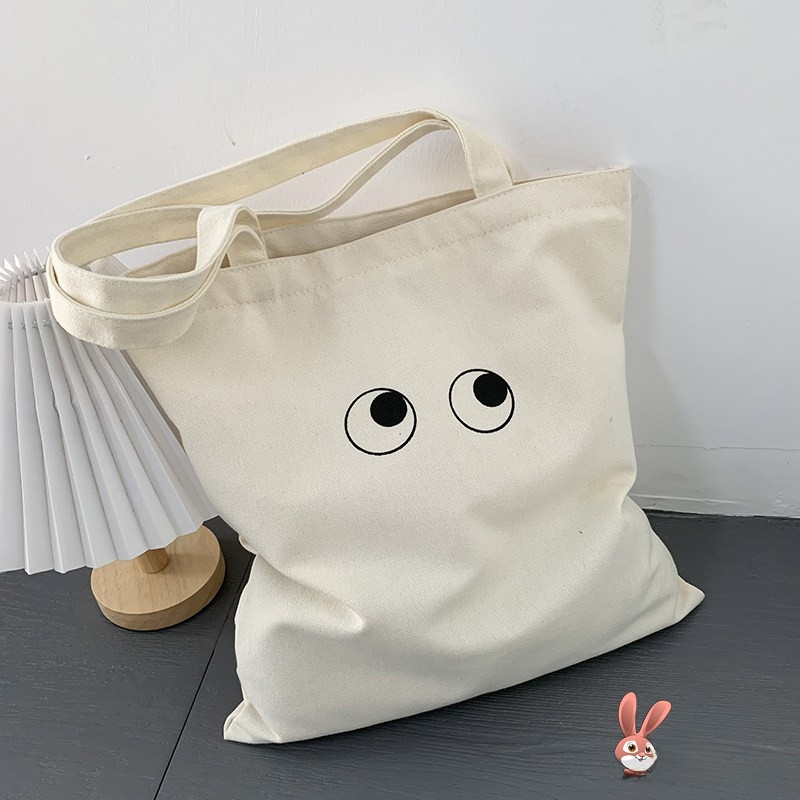 大容量キャンバストートバッグ、女性向けカートゥーン柄ハンドル - Women'S Bags New Collection のレビューと価格