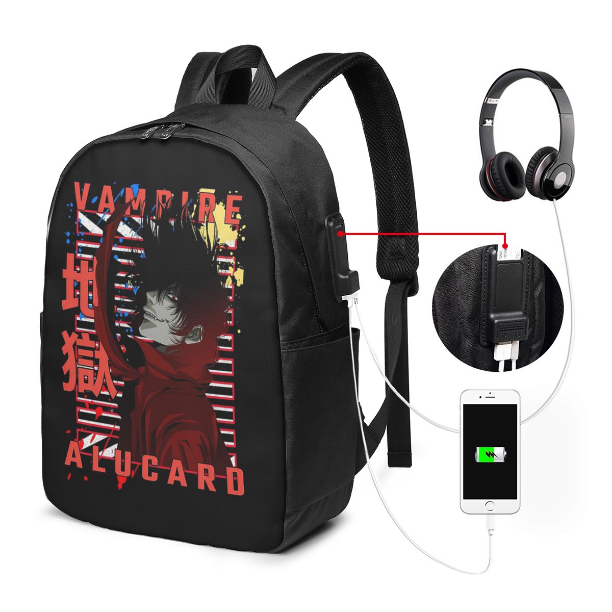 アルカード・ヘルシング漫画バックパック旅行ノートブックバッグ - Womens Backpack のレビューと価格