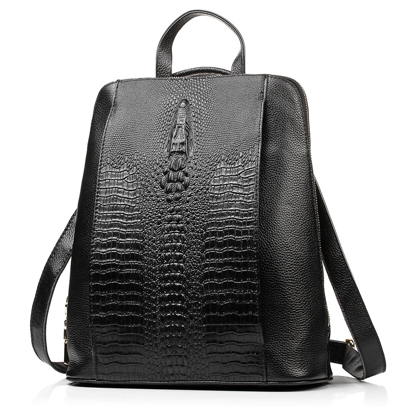Zency-女性用本革リュックサック,クロコダイル柄の女性用 - Mini Backpack Women のレビューと価格