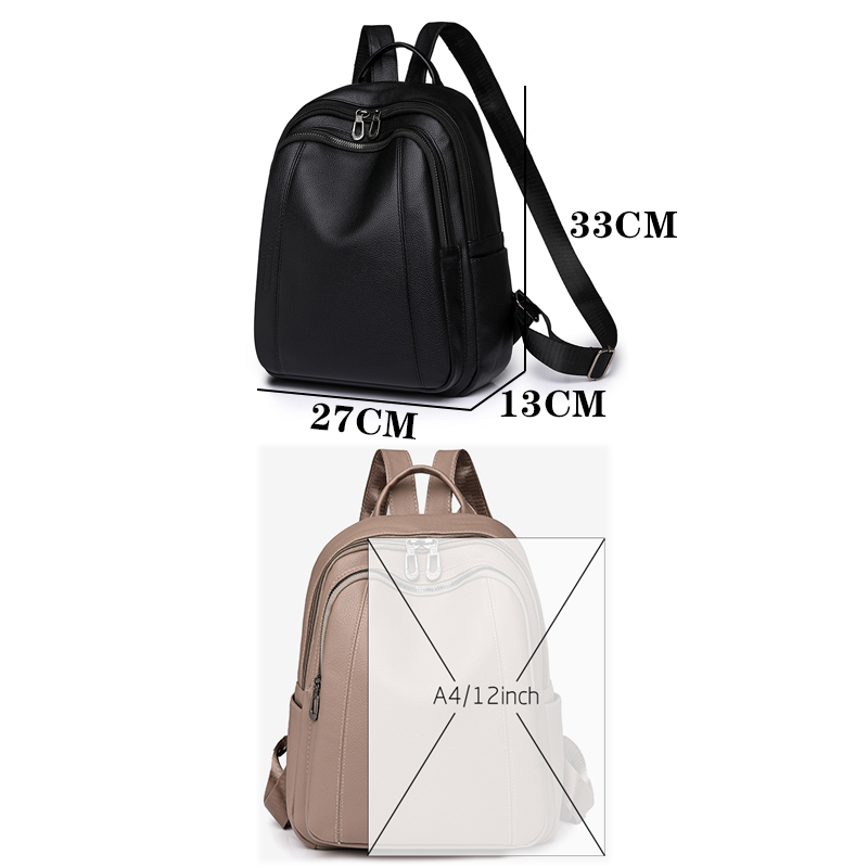 高品質の革のバックパック女性の大容量バックパック財布女性ヴィ - Mini Backpack Women のレビューと価格