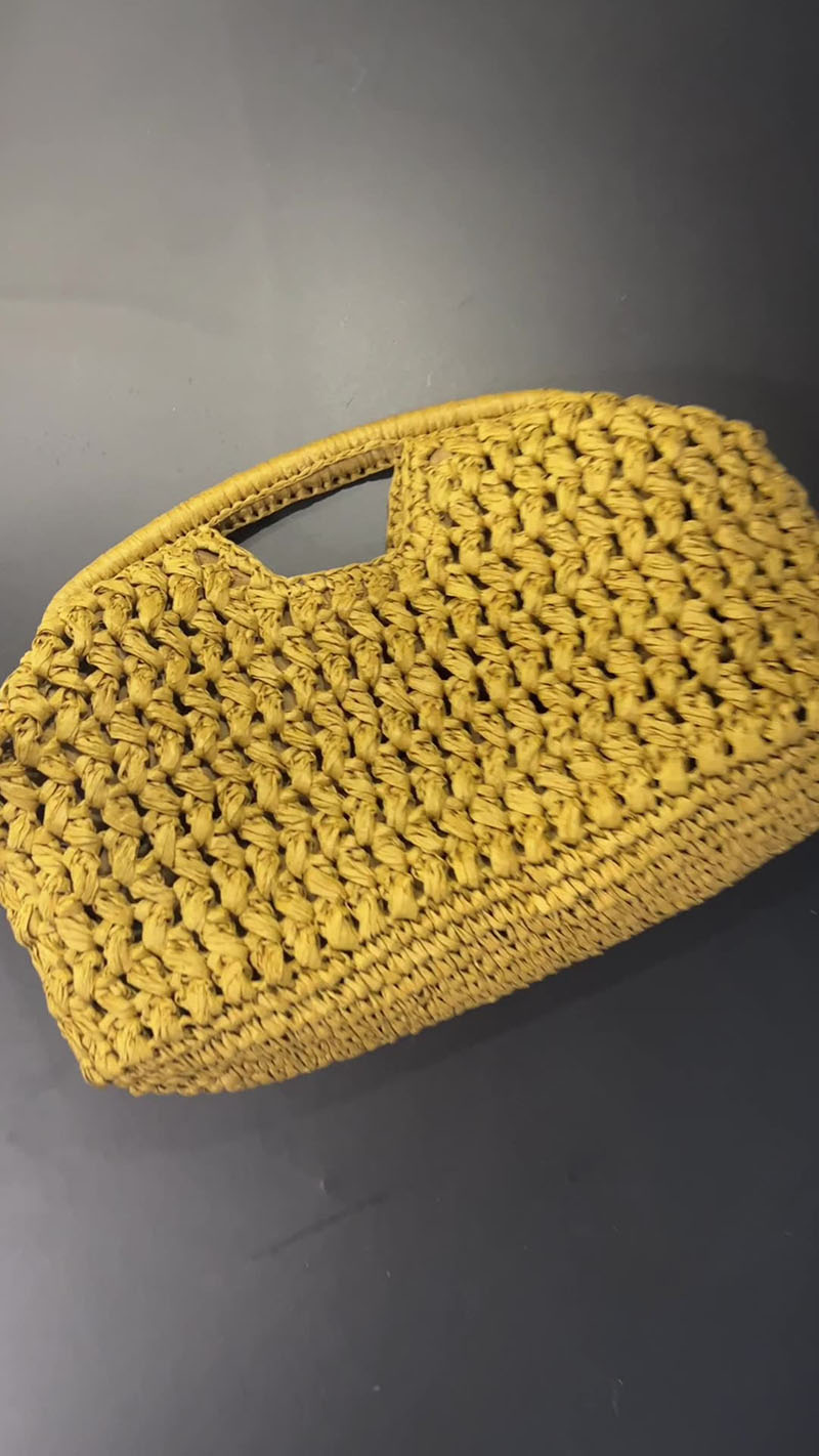 エレガントなレディースチェーン織ハンドバッグわらショルダーバ - Women'S Raffia Bags のレビューと価格