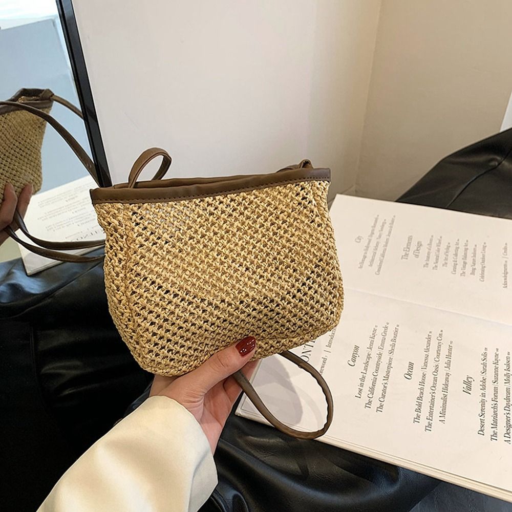 カジュアル Pu レザー ラフィア バッグ ボヘミアン スタ - Women'S Raffia Bags のレビューと価格