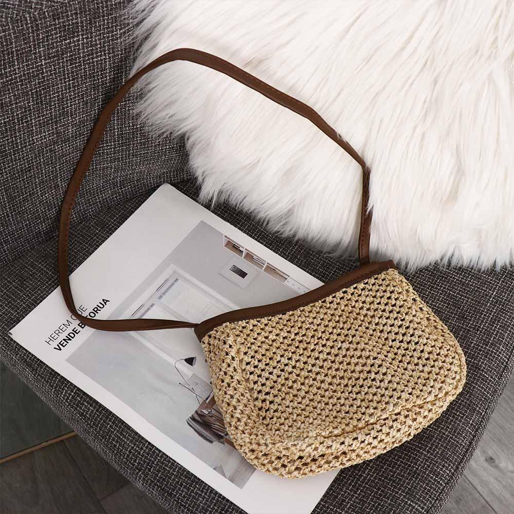 カジュアル Pu レザー ラフィア バッグ ボヘミアン スタ - Women'S Raffia Bags のレビューと価格