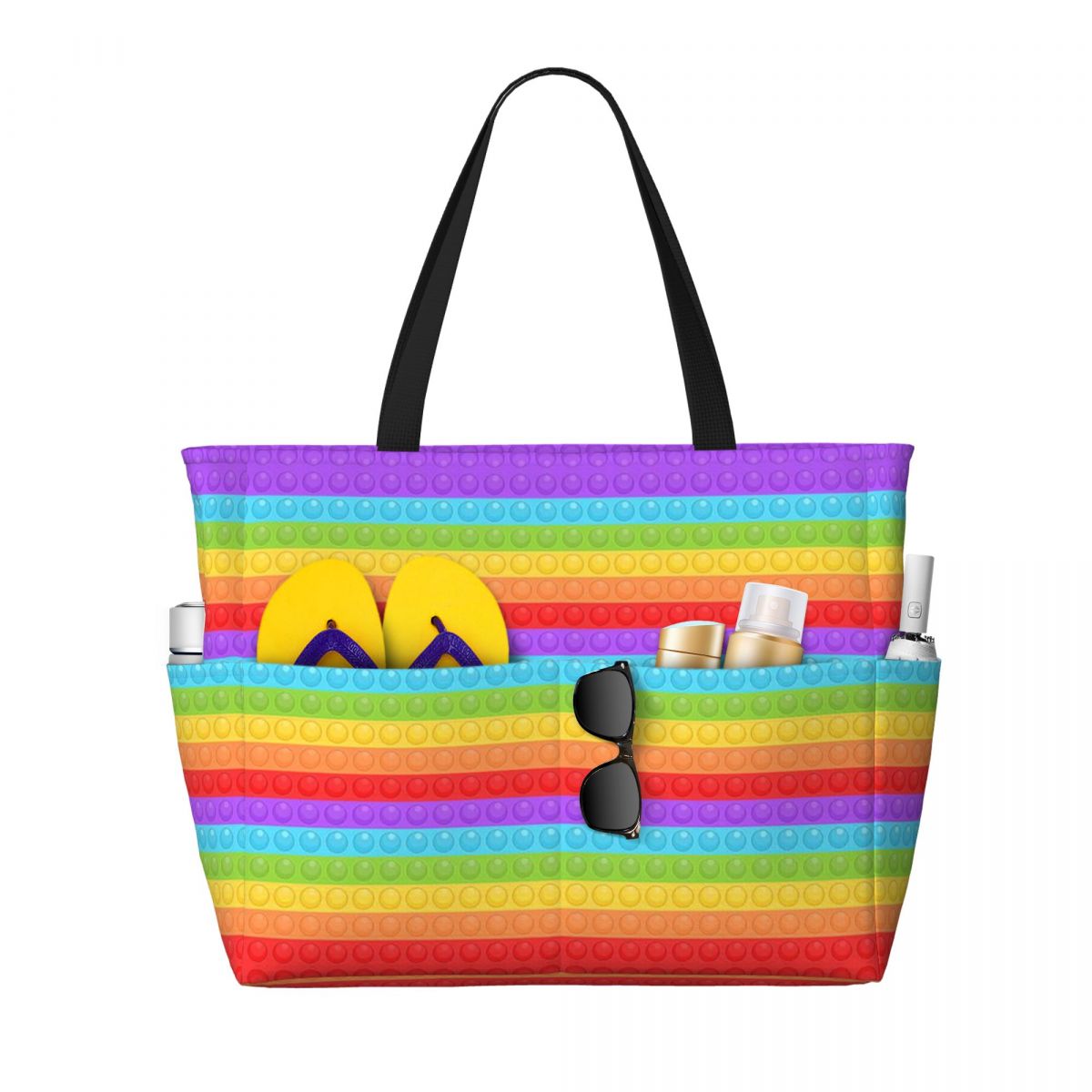 プレミアムベクターポップイットシームレスパターンビーチトート - Women Bags Vector のレビューと価格