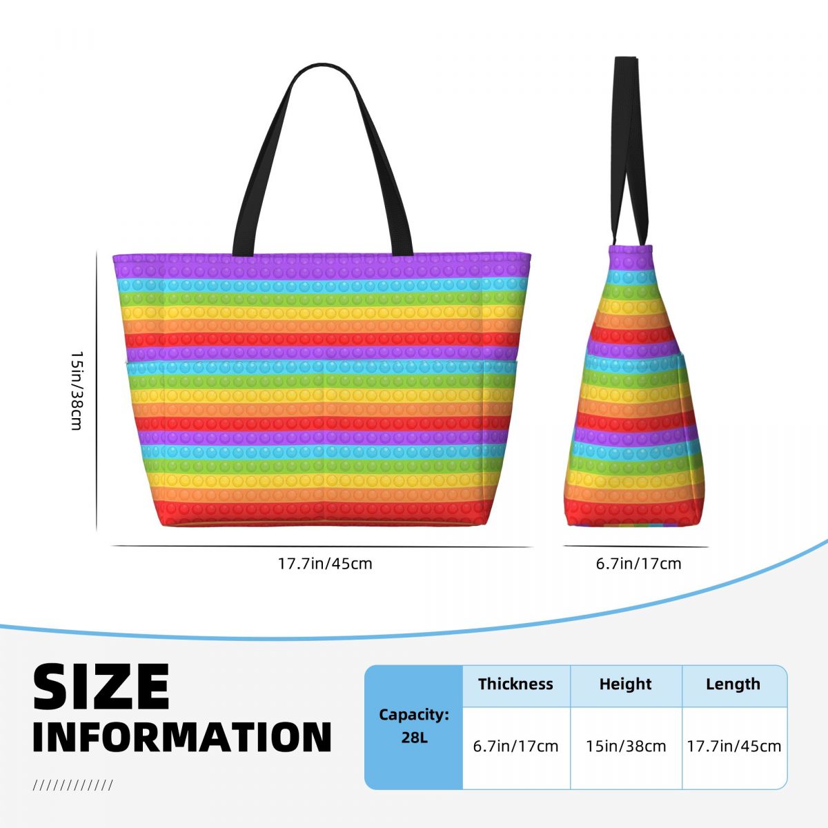 プレミアムベクターポップイットシームレスパターンビーチトート - Women Bags Vector のレビューと価格