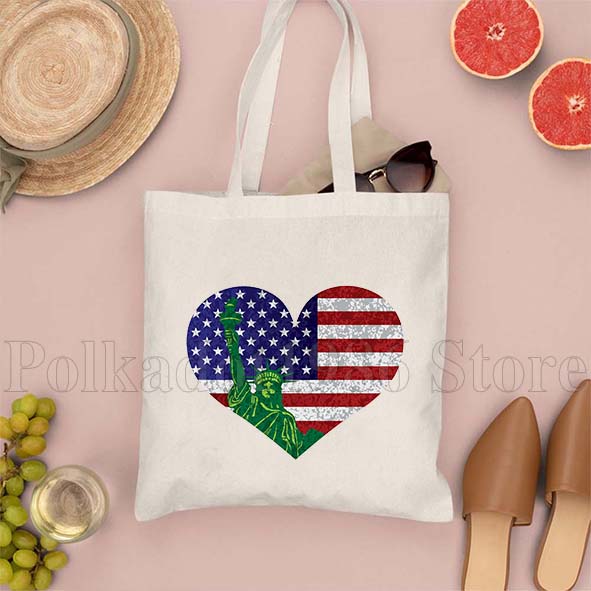 アメリカ国旗 7月4日 ハートフラッグ 自由の女神 ギフト  - Women Bags Usa のレビューと価格