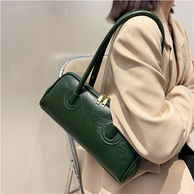 クラシックレザーハンドバッグ、レトロシンプルなアンダーアーム - Women'S Vegan Bags のレビューと価格