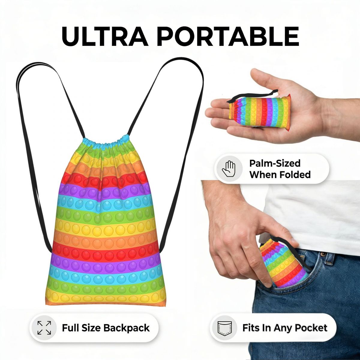 プレミアムベクターポップイットシームレスパターン巾着バックパ - Women Bags Vector のレビューと価格